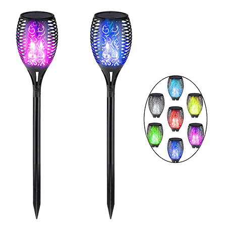 RGB solar flame light