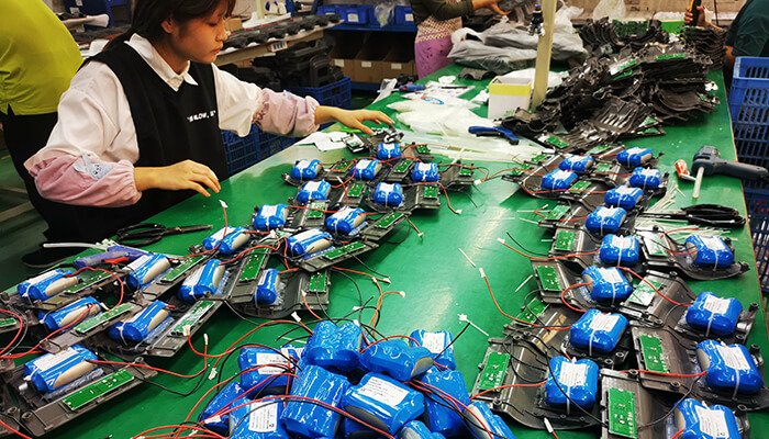 Solar garden light production