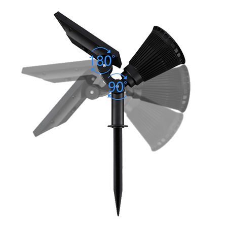 solar garden spotlight ABS all in one