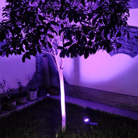 7W RGB solar light applitation