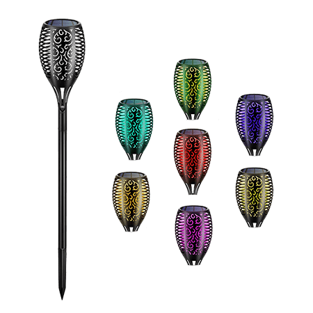 RGB solar flame light