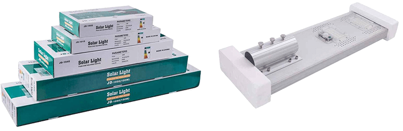 Solar street light JD-SL100LA package Solar street light JD-SL100LA package