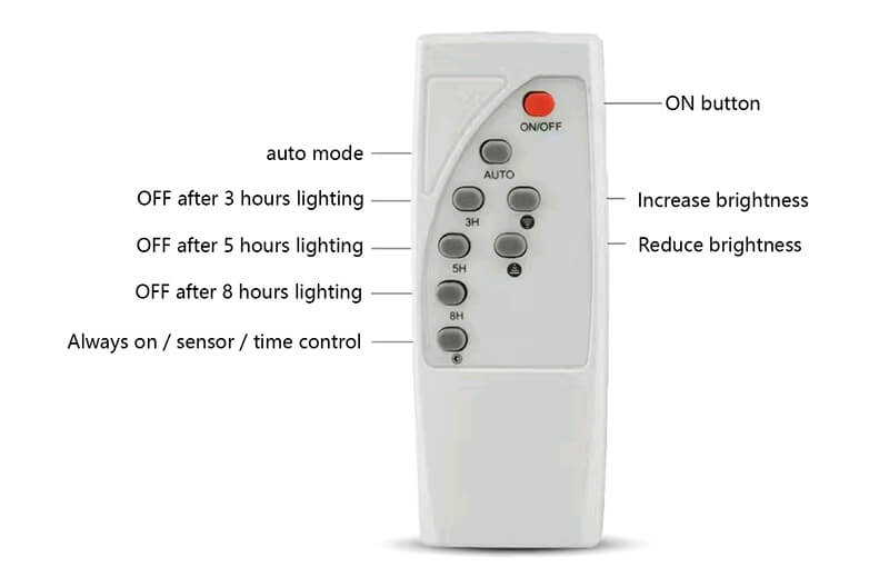 solar flood light remote controller