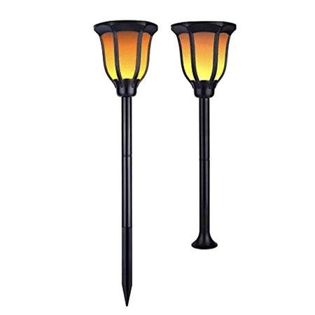 solar torch flame garden light