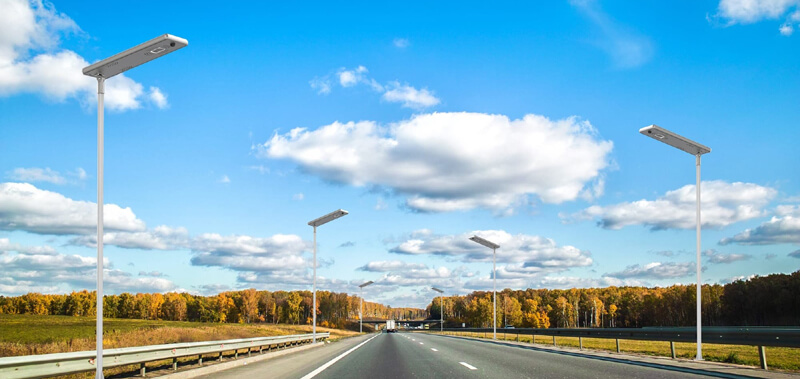 solar street light in city project