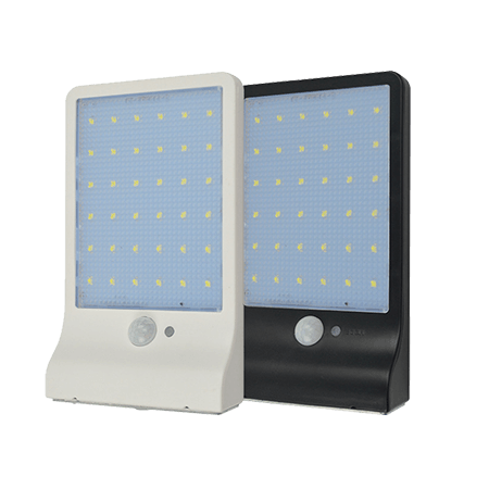 solar wall lamp with sensor side view