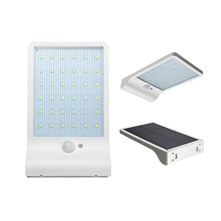 solar wall lamp with sensor white