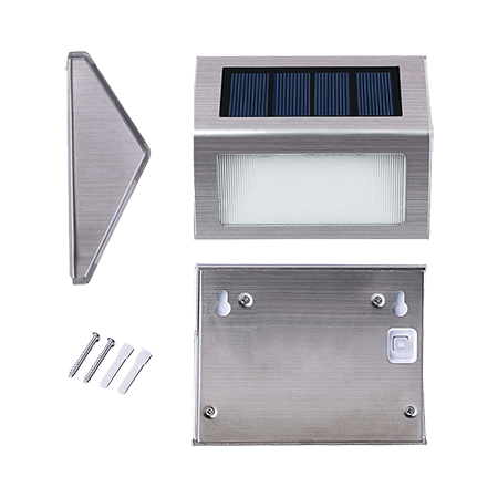 stainless steel solar wall lamp all views