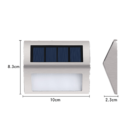 stainless steel solar wall lamp size